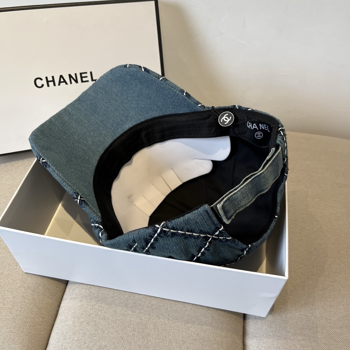 Bagsaaa Ch**el Blue Denim Cap