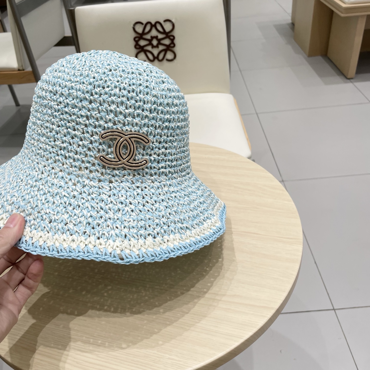Bagsaaa Ch**el Blue Hat