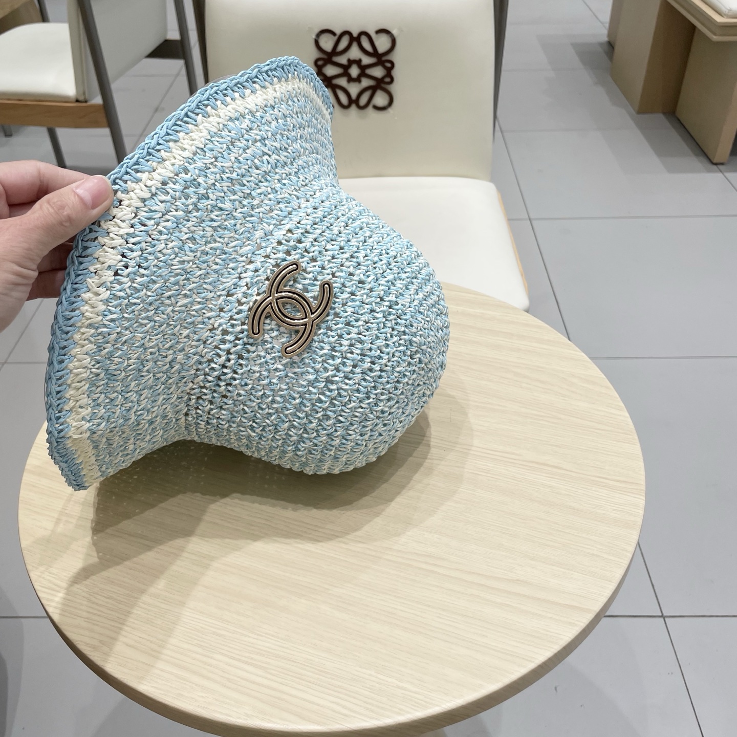 Bagsaaa Ch**el Blue Hat
