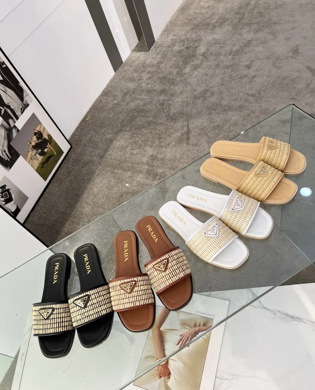 Bagsaaa Pra*a Summer Slippers Black