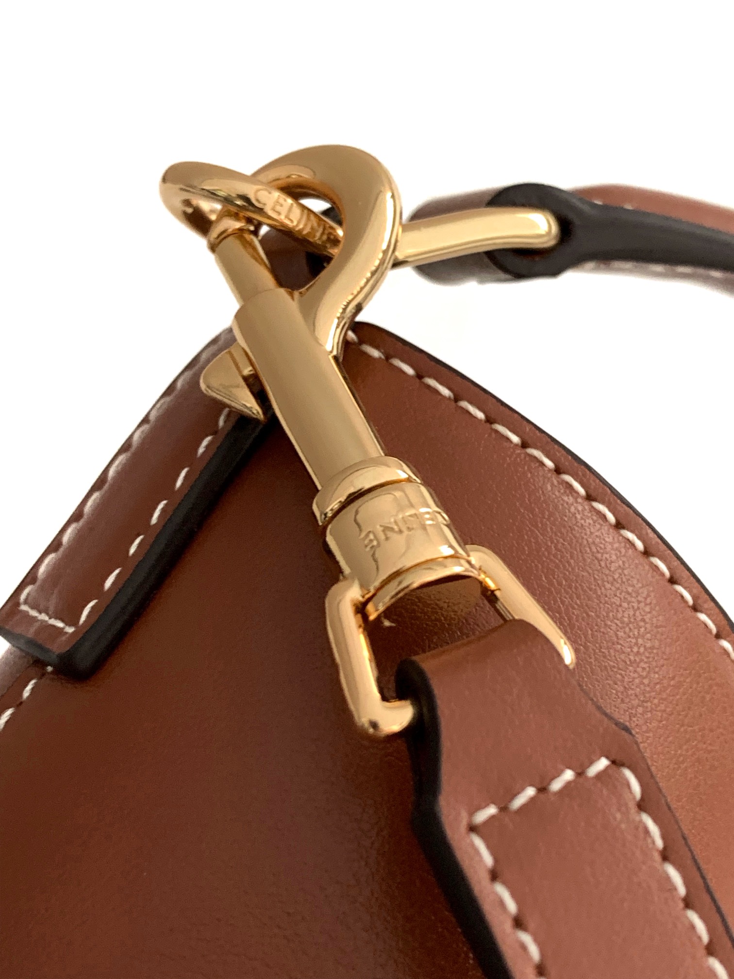 Bagsaaa Ce1i*e Small Bucket L0vise In Smooth Calfskin 119173 Brown - 19cm