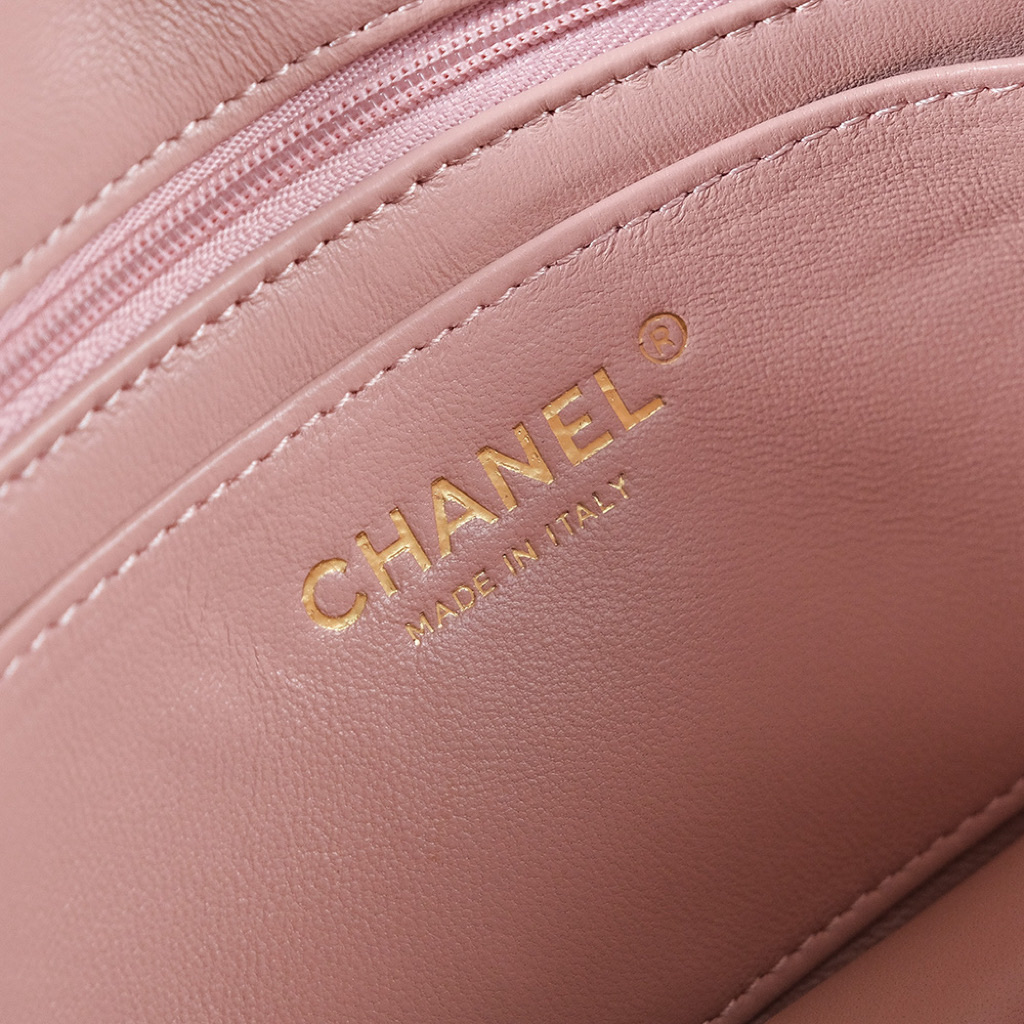 Bagsaaa Ch**el Mini Flap Bag AS4797 Light Pink Suede - 19cm