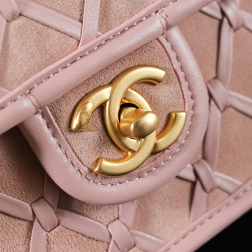 Bagsaaa Ch**el Mini Flap Bag AS4797 Light Pink Suede - 19cm
