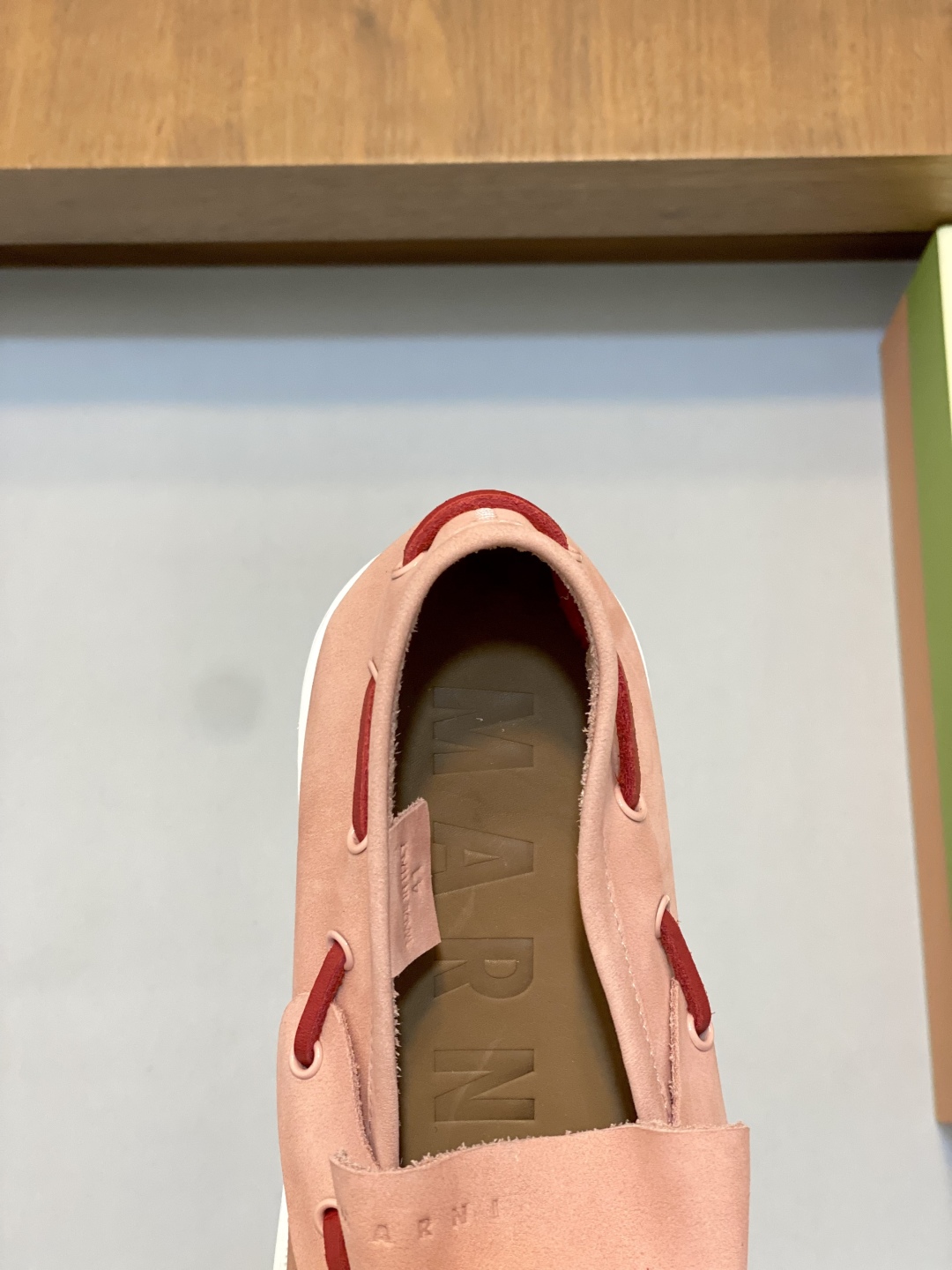 Bagsaaa Marni Pink nubuck boat loafer