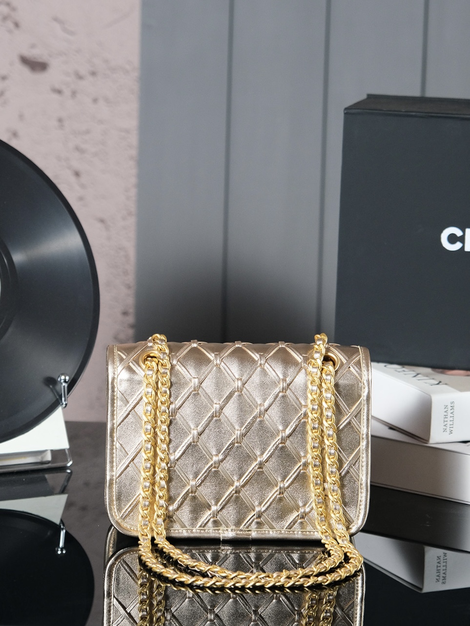 Bagsaaa Ch**el Mini Flap Bag AS4797 Gold - 19cm
