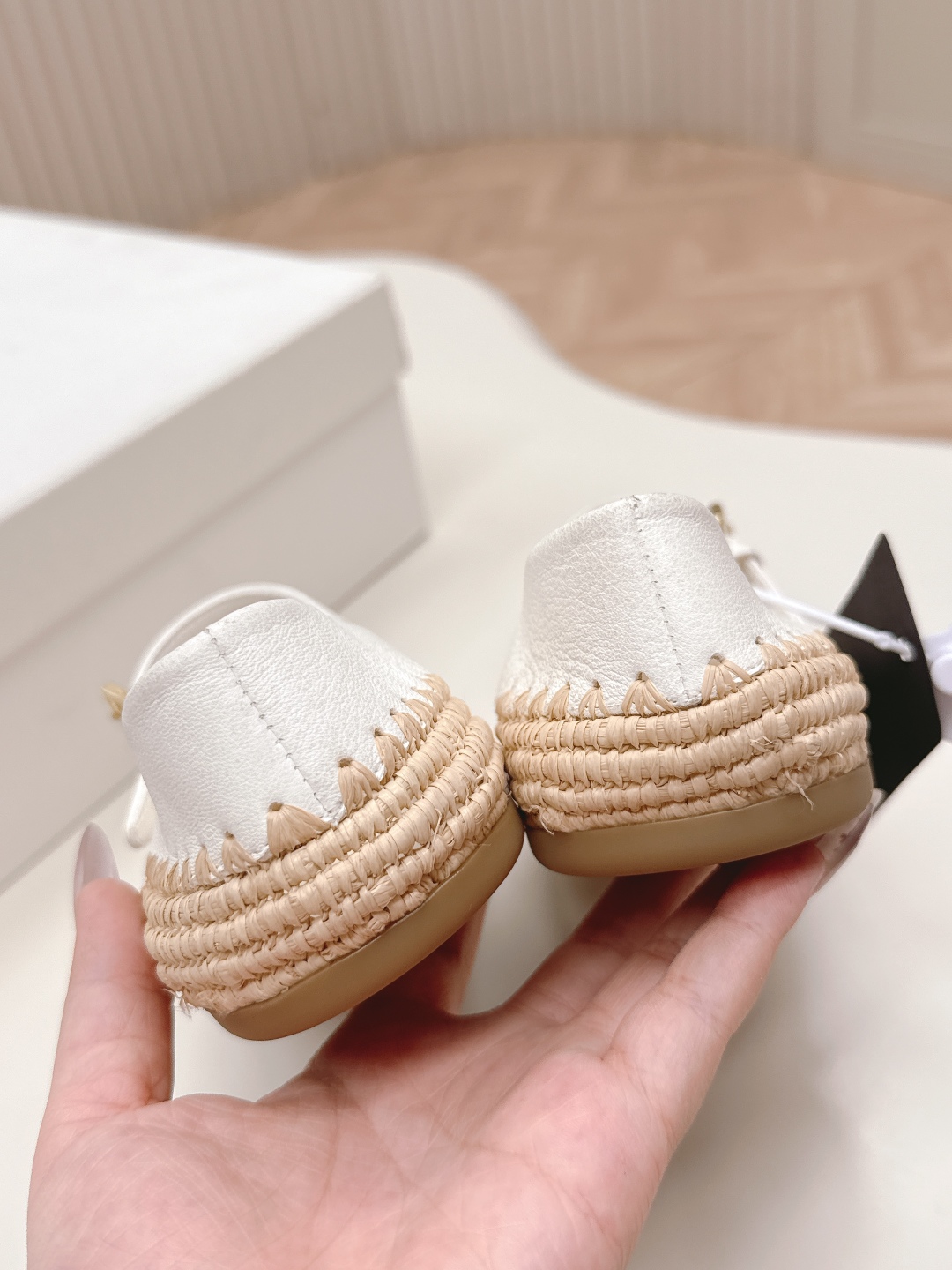 Bagsaaa Pra*a Suede ballerinas ivory