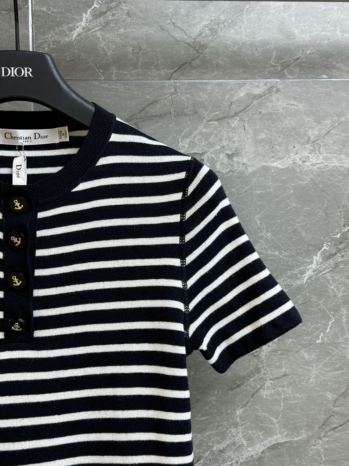 Bagsaaa D10r Black and White Stripe Tee