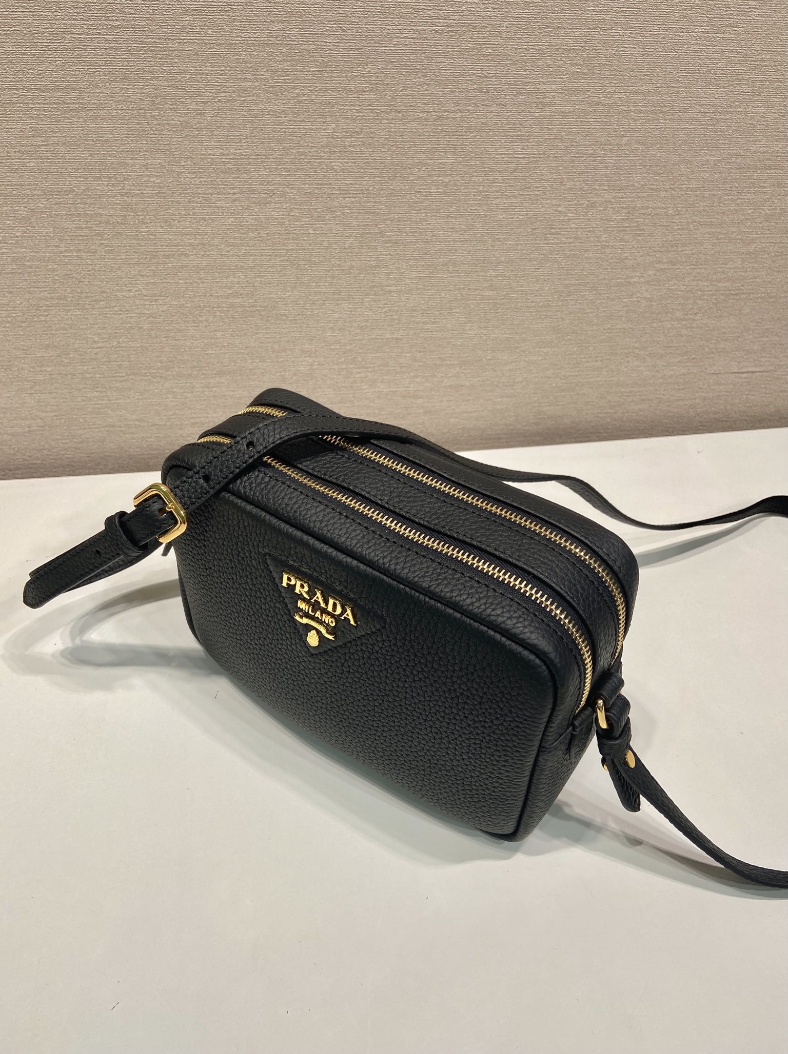 Bagsaaa Pra*a Small leather shoulder bag 1BH082 black - 22cm
