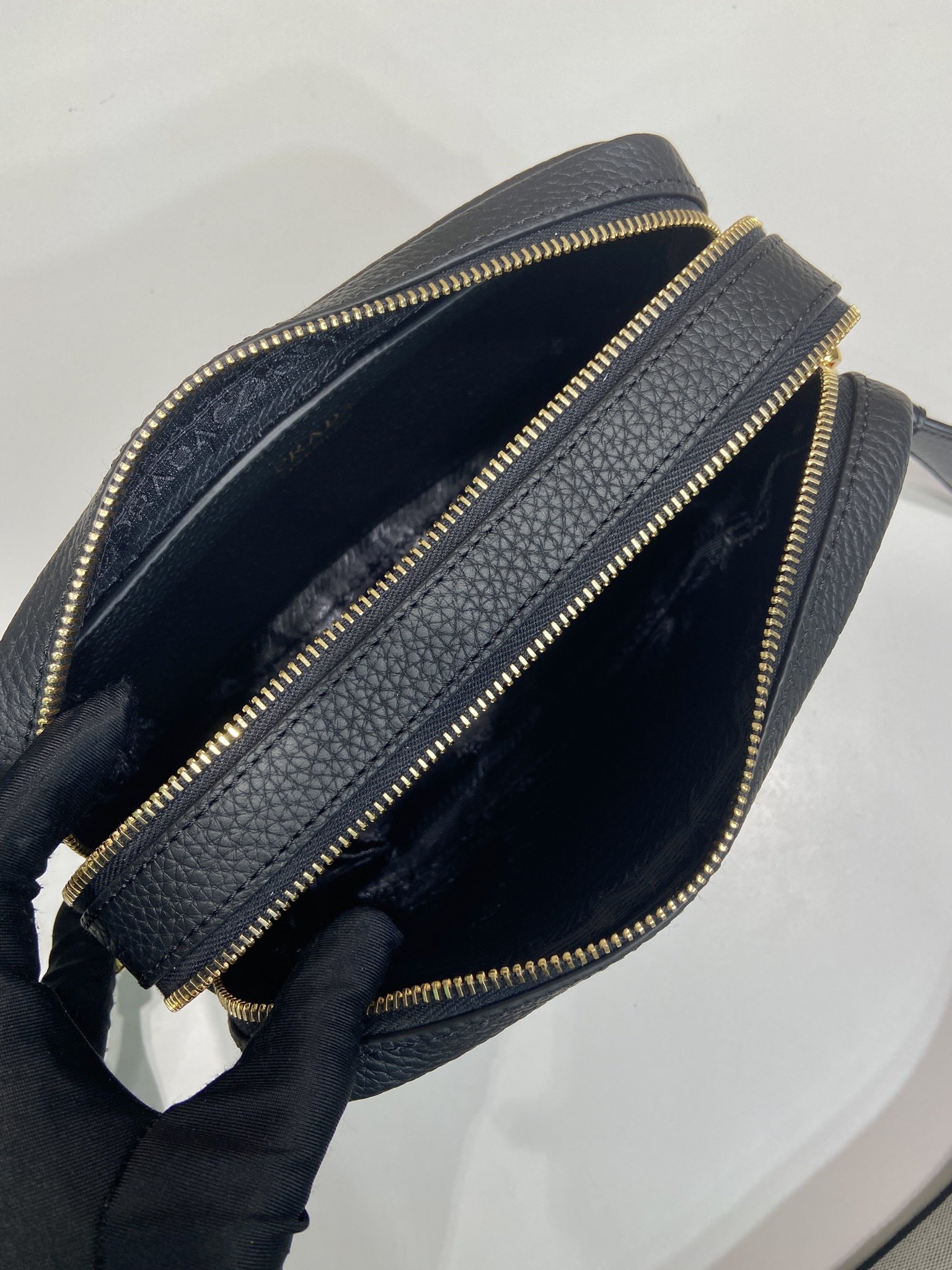 Bagsaaa Pra*a Small leather shoulder bag 1BH082 black - 22cm