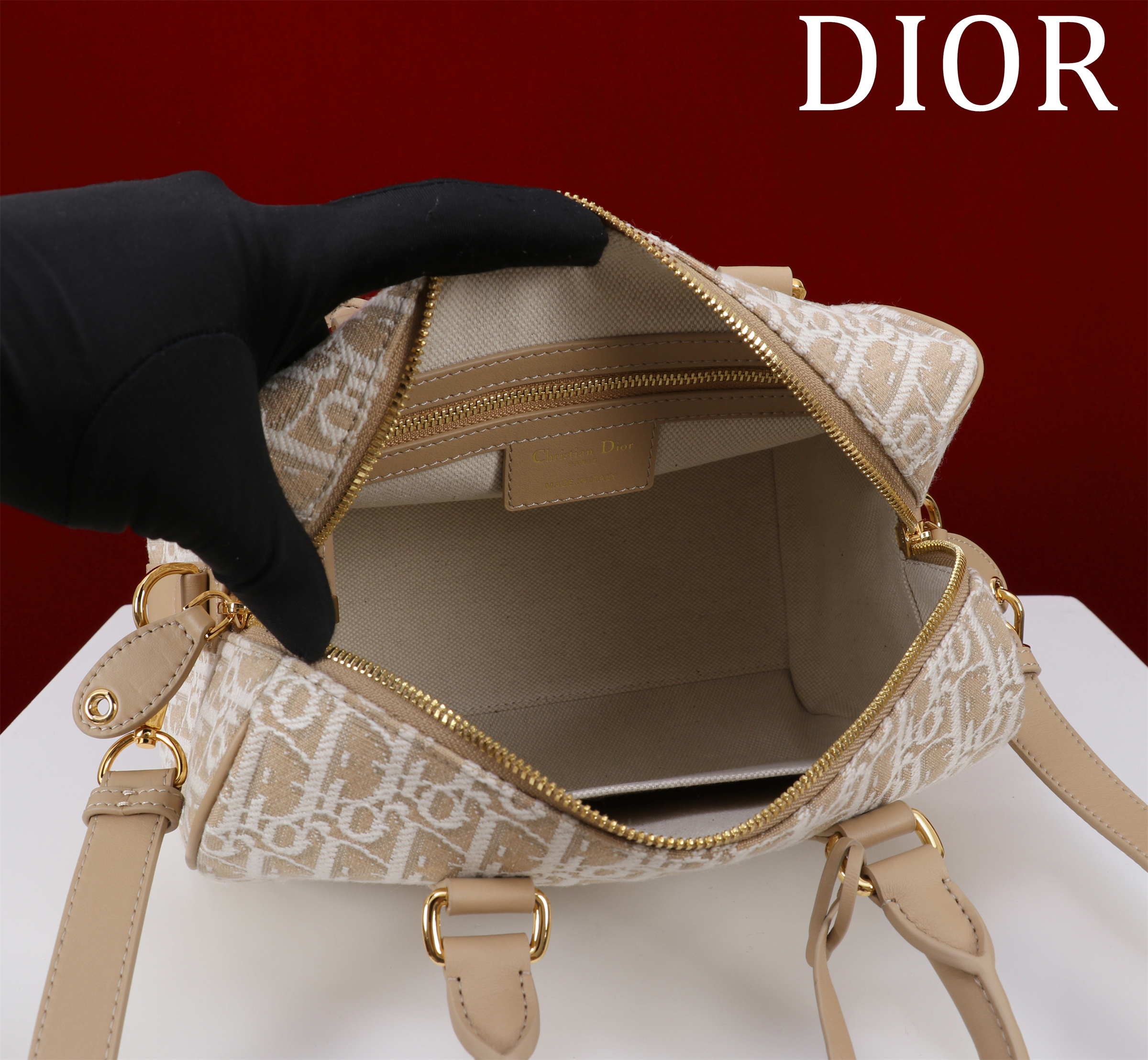 Bagsaaa D10r Groove 25 Bag Natural D10r Oblique Jacquard - 25cm