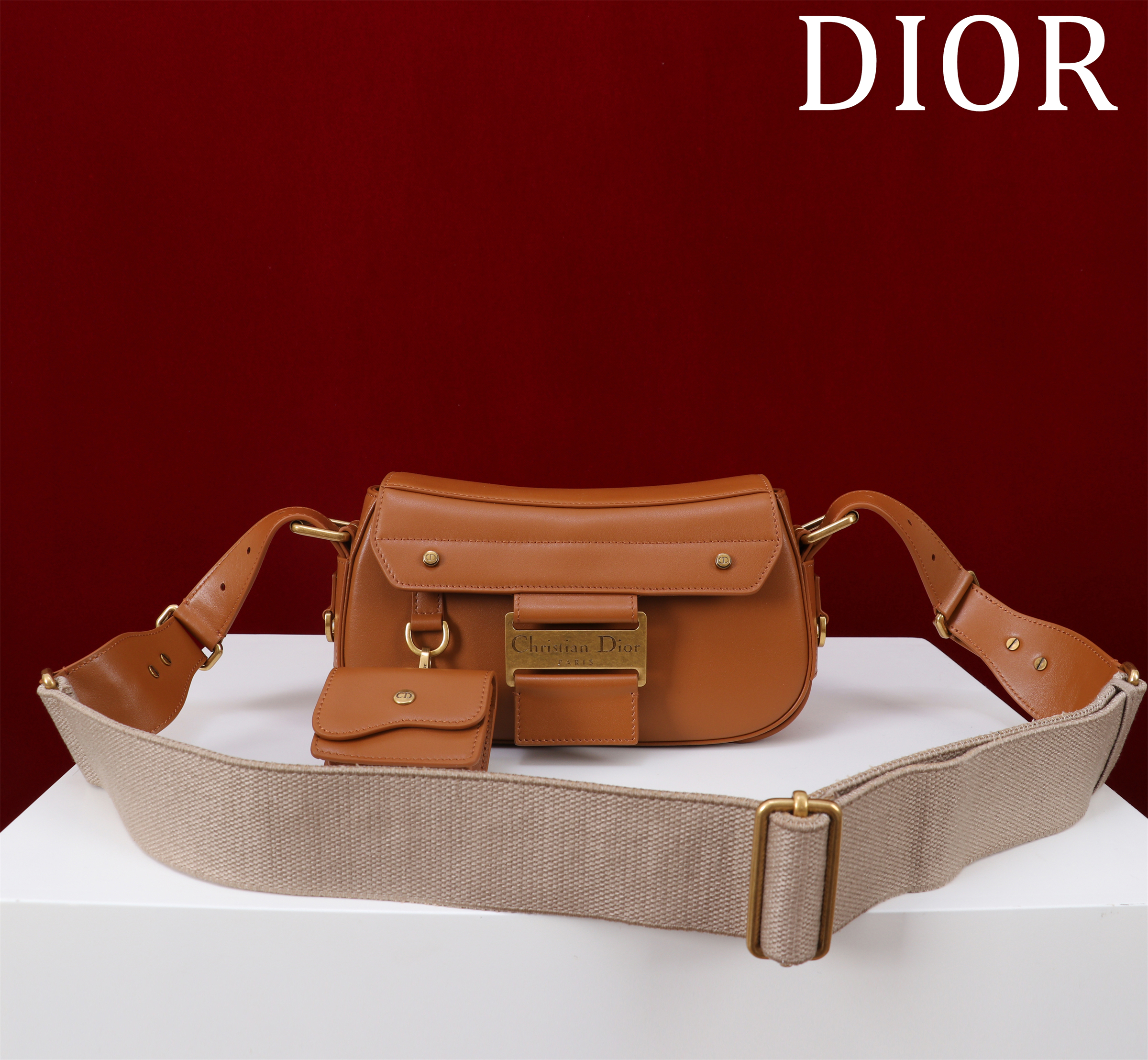 Bagsaaa D10r Small Streetchic Bag Brown Vintage Smooth Calfskin - 24cm