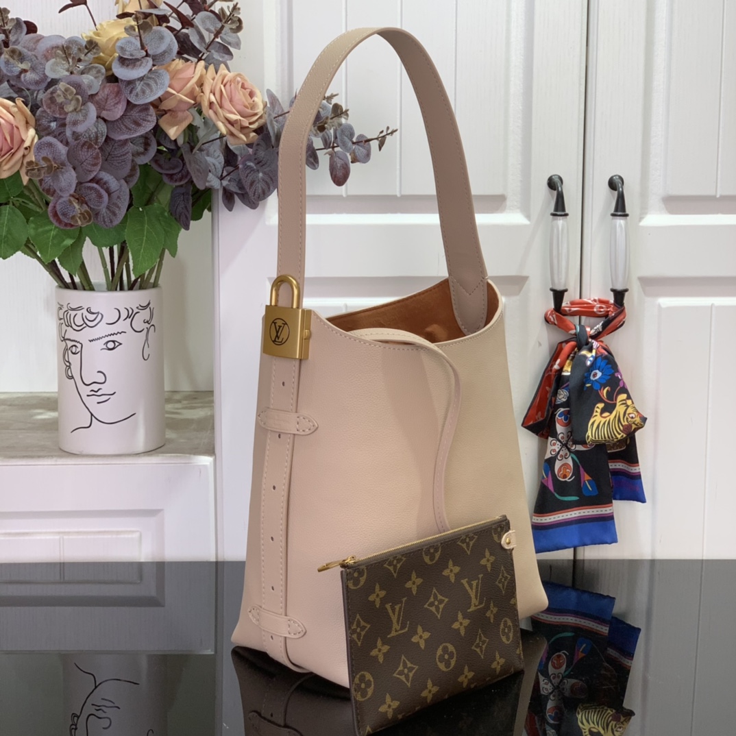 Bagsaaa LV M14265 Low Key Hobo PM Walnut - 28cm