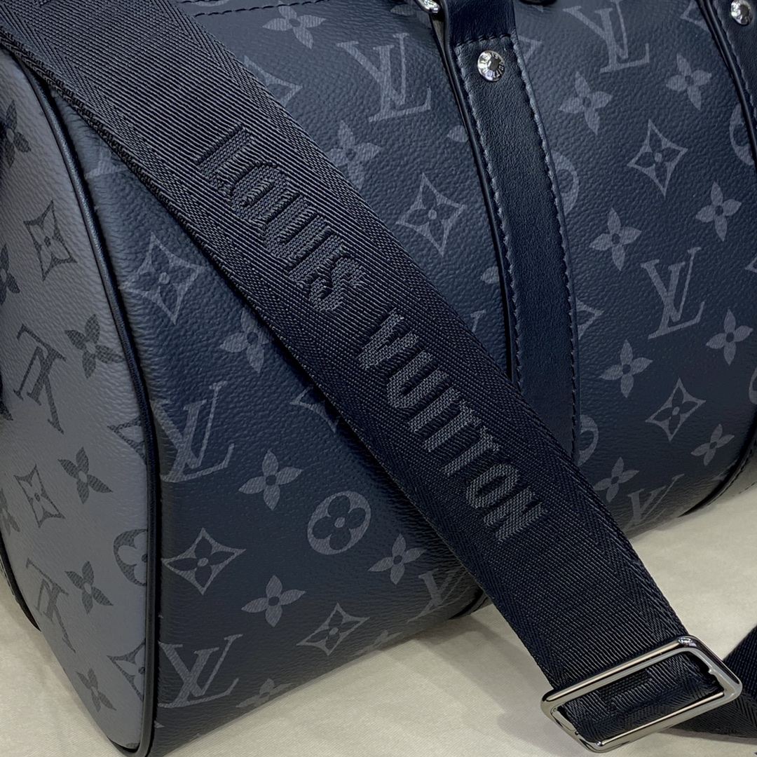 Bagsaaa LV M46655 Keepall Bandoulière 35 Monogram Eclipse coated canvas - 34cm
