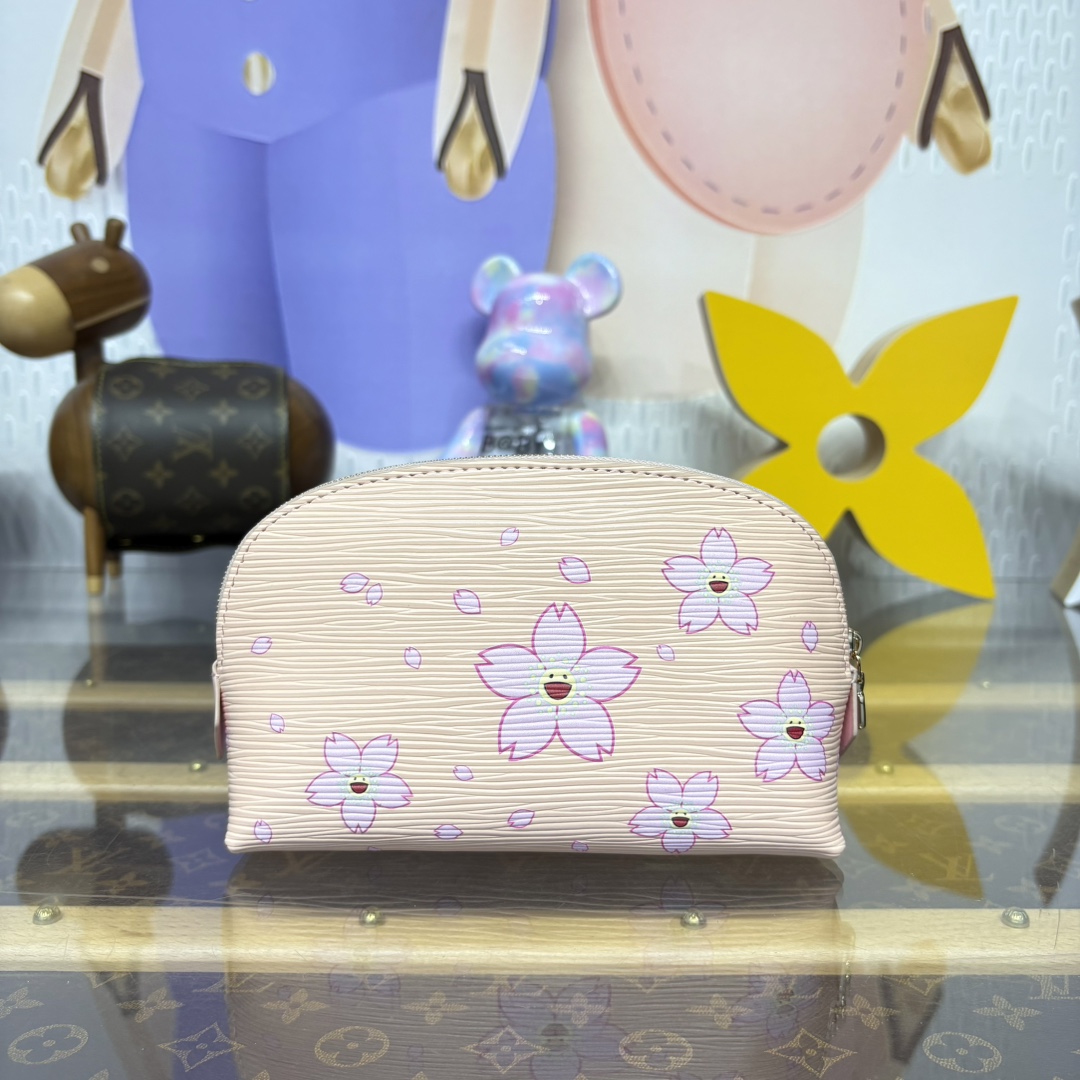 Bagsaaa LV M14052 Neuheit LV x TM Cosmetic Pouch PM Pink - 19cm