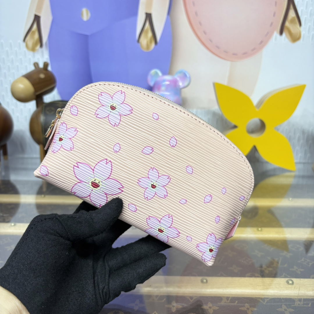 Bagsaaa LV M14052 Neuheit LV x TM Cosmetic Pouch PM Pink - 19cm