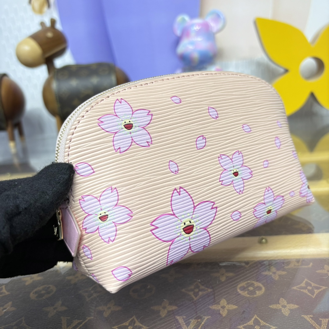 Bagsaaa LV M14052 Neuheit LV x TM Cosmetic Pouch PM Pink - 19cm