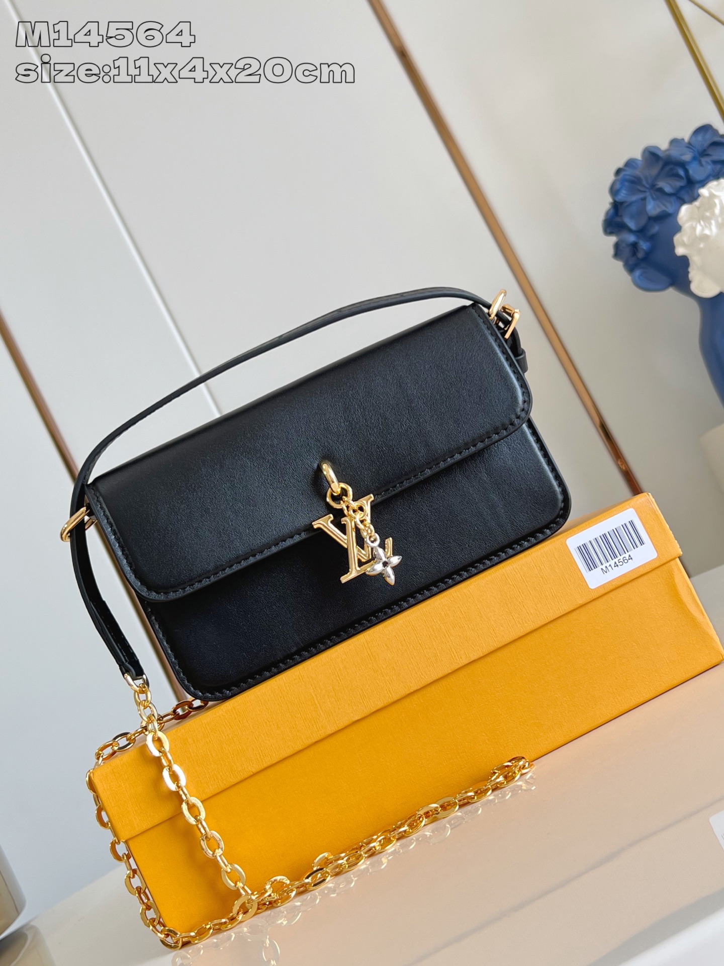 Bagsaaa LV M14564 Wallet On Chain LV Bloom Black - 20cm