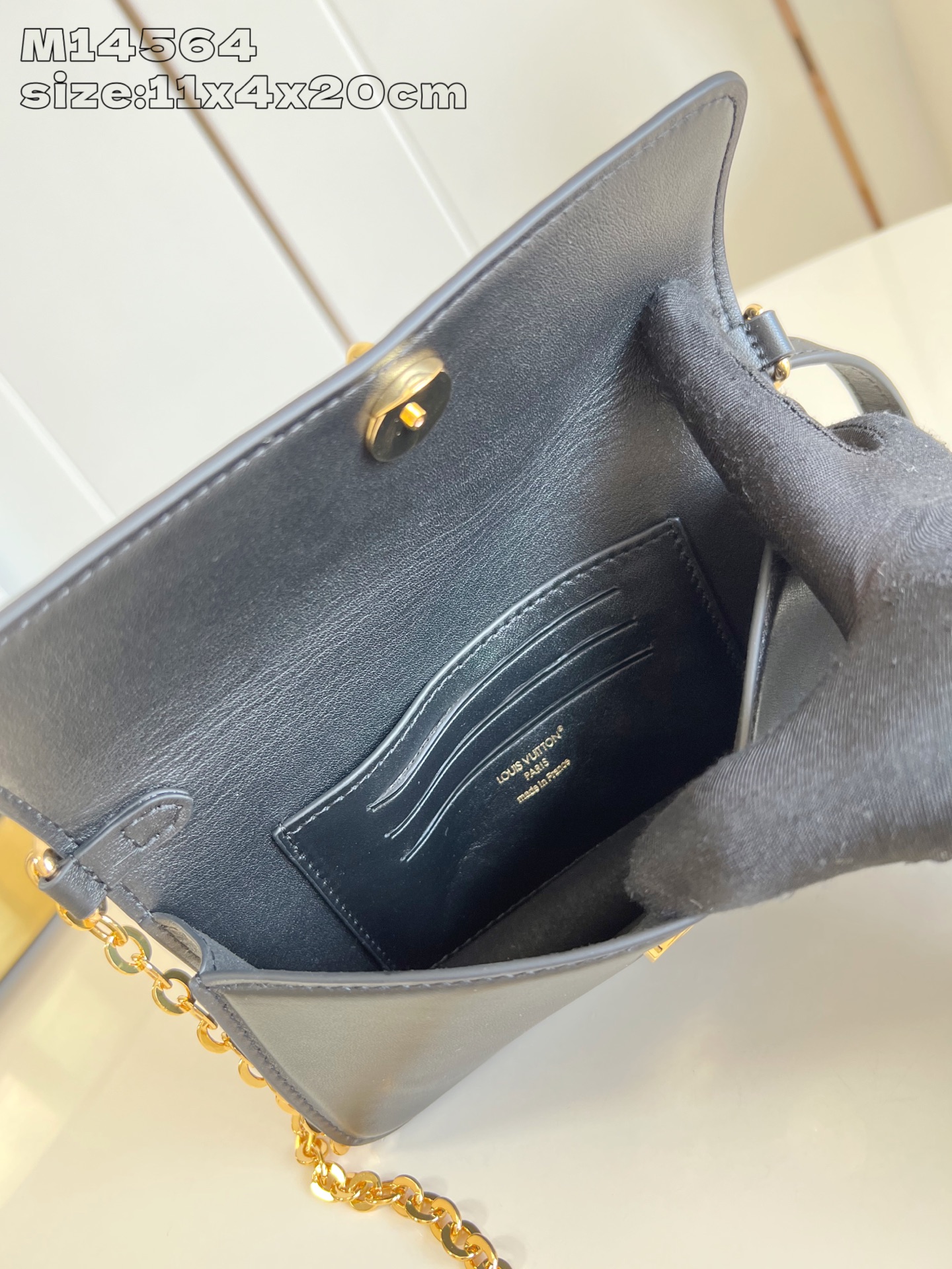 Bagsaaa LV M14564 Wallet On Chain LV Bloom Black - 20cm