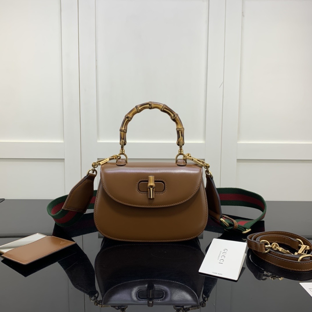 Bagsaaa Gvc*1 Bamboo 1947 small bag brown - 21cm