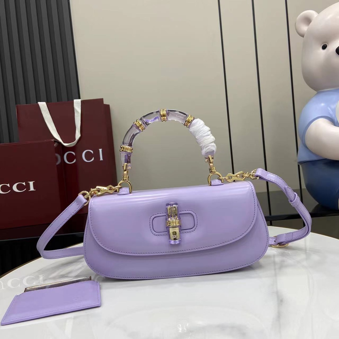 Bagsaaa Gvc*1 Bamboo Diva medium bag 827750 lilac shiny - 27cm