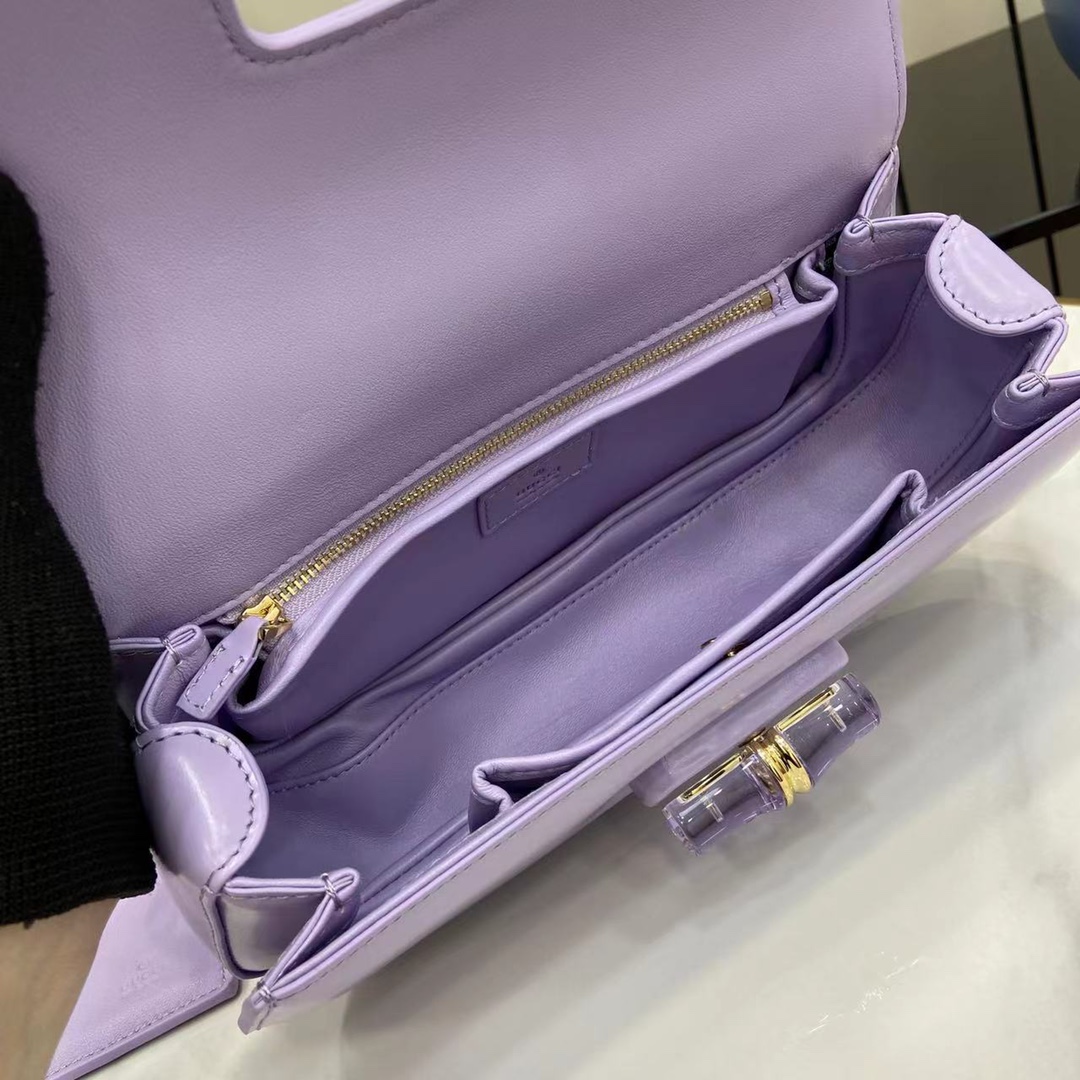 Bagsaaa Gvc*1 Bamboo Diva medium bag 827750 lilac shiny - 27cm