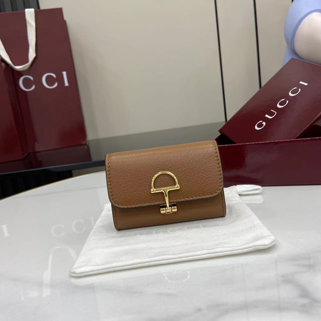 Bagsaaa Gvc*1 Softbit card case 828148 brown - 10.5cm