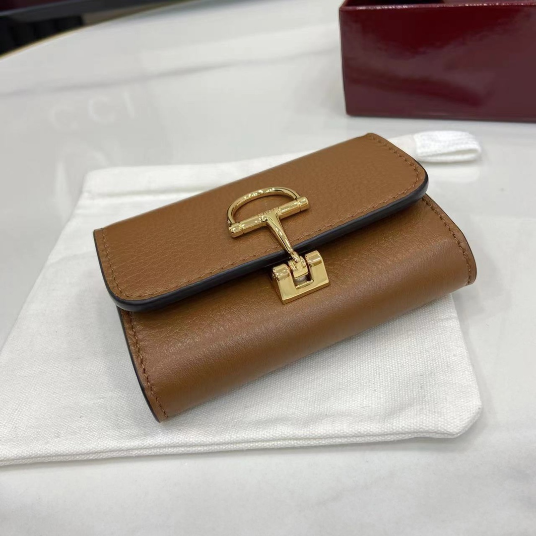Bagsaaa Gvc*1 Softbit card case 828148 brown - 10.5cm