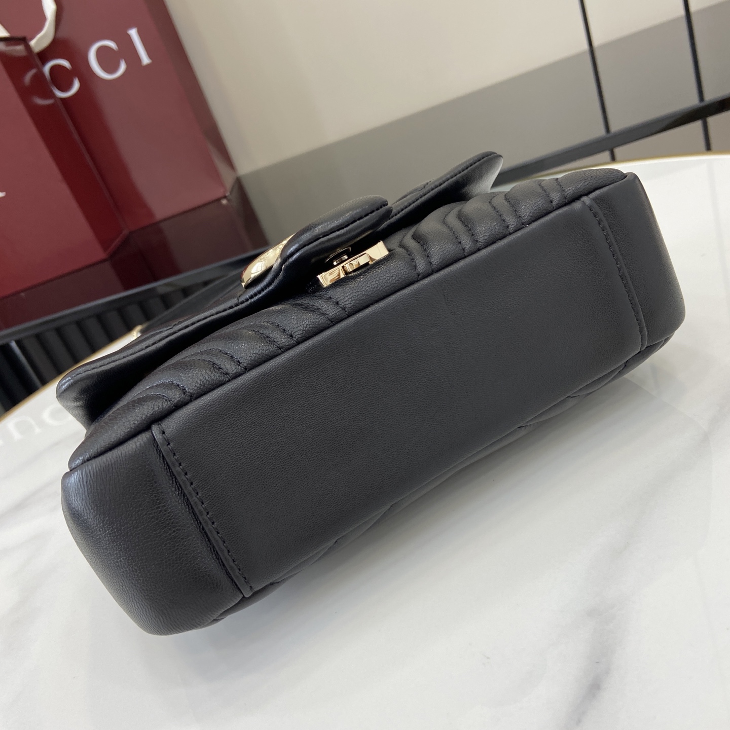 Bagsaaa Gvc*1 GG Marmont small shoulder bag 837280 black - 22cm