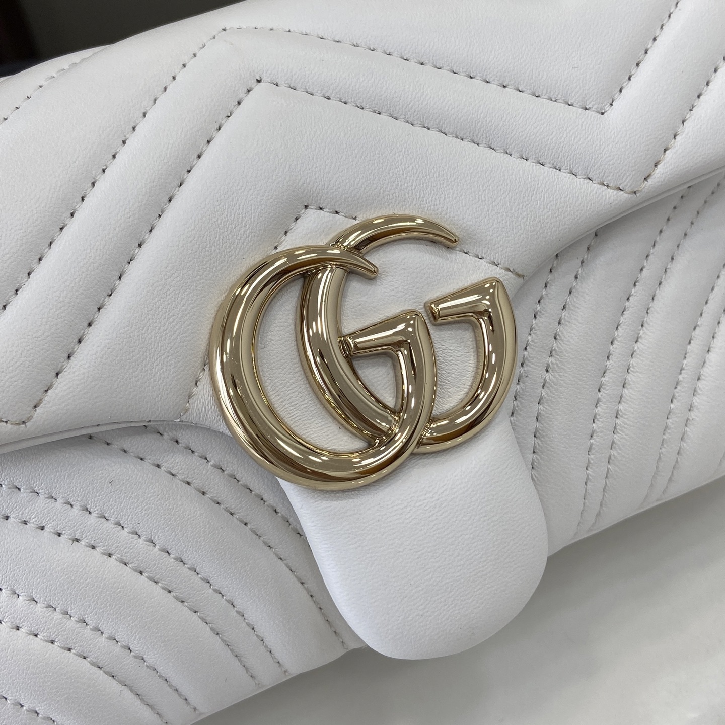 Bagsaaa Gvc*1 GG Marmont small shoulder bag 837280 white - 22cm