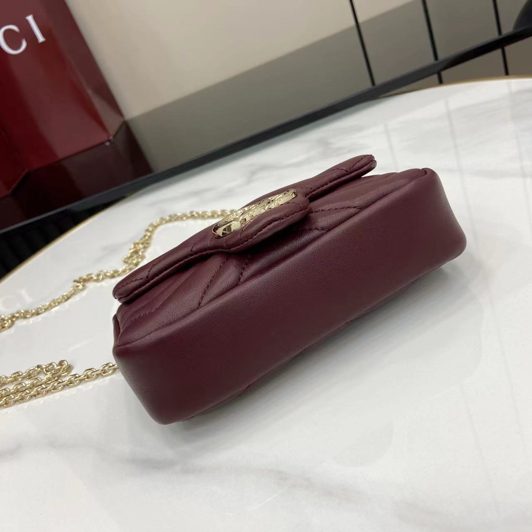 Bagsaaa Gvc*1 GG Marmont mini shoulder bag 841290 red - 17cm
