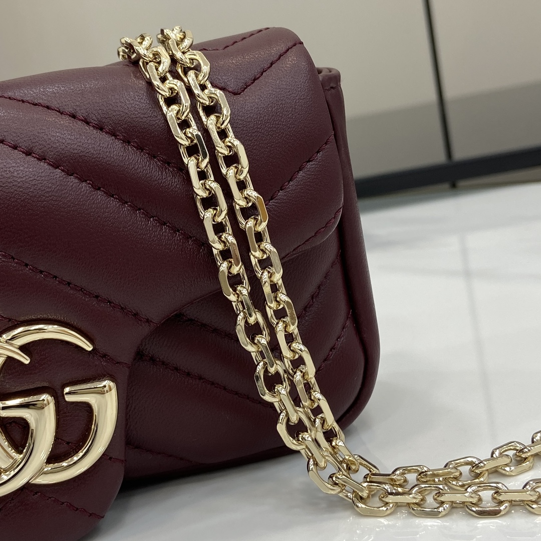 Bagsaaa Gvc*1 GG Marmont mini shoulder bag 841290 red - 17cm