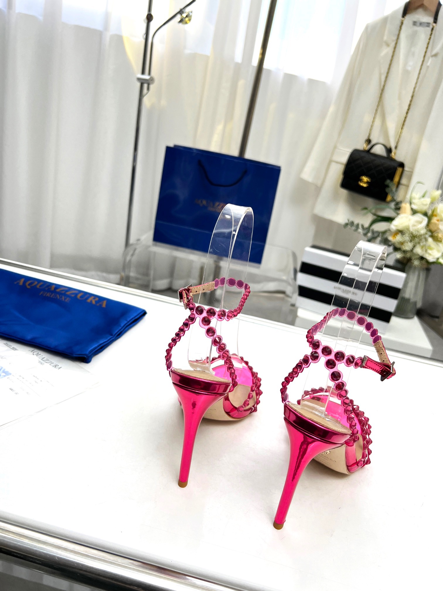 Bagsaaa Aquazzura Tequila sandals pink - 10.5cm