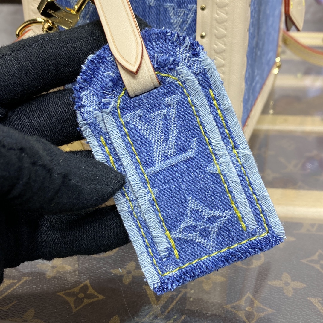 Bagsaaa LV M24161 Petite Valise Denim Bleu - 23cm