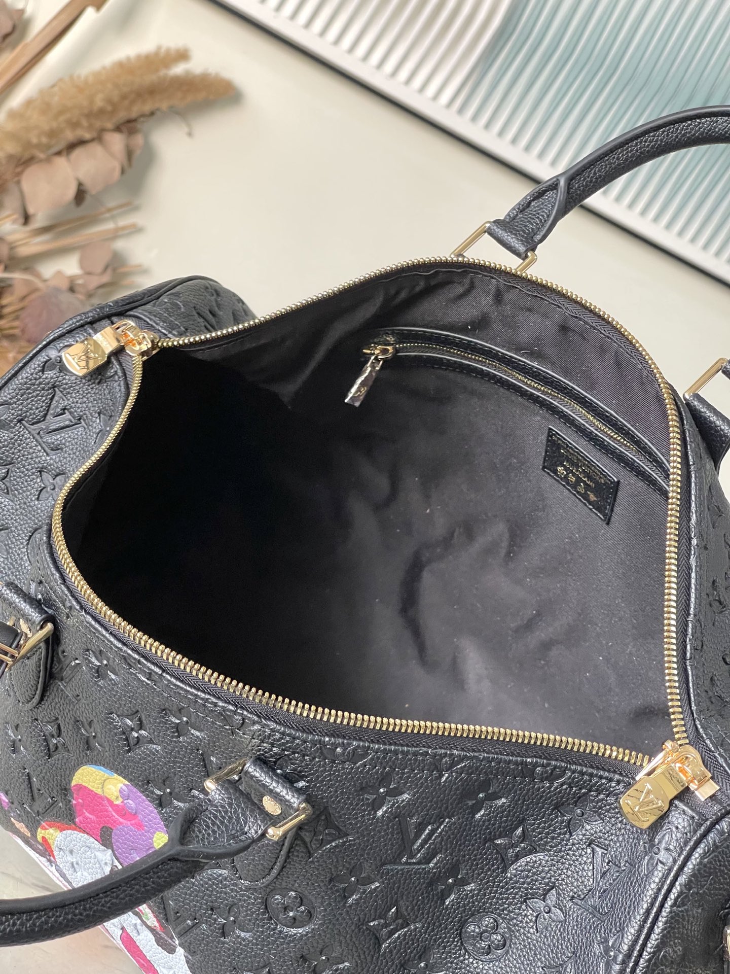 Bagsaaa LV M13761 LV x TM Keepall Bandoulière 45 Black & Panda - 45cm
