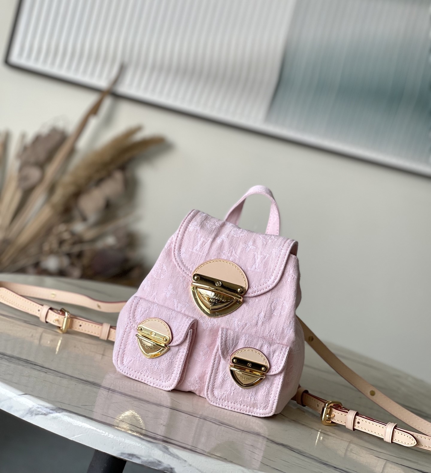 Bagsaaa LV M13031 Venice backpack Washed Pink - 26cm
