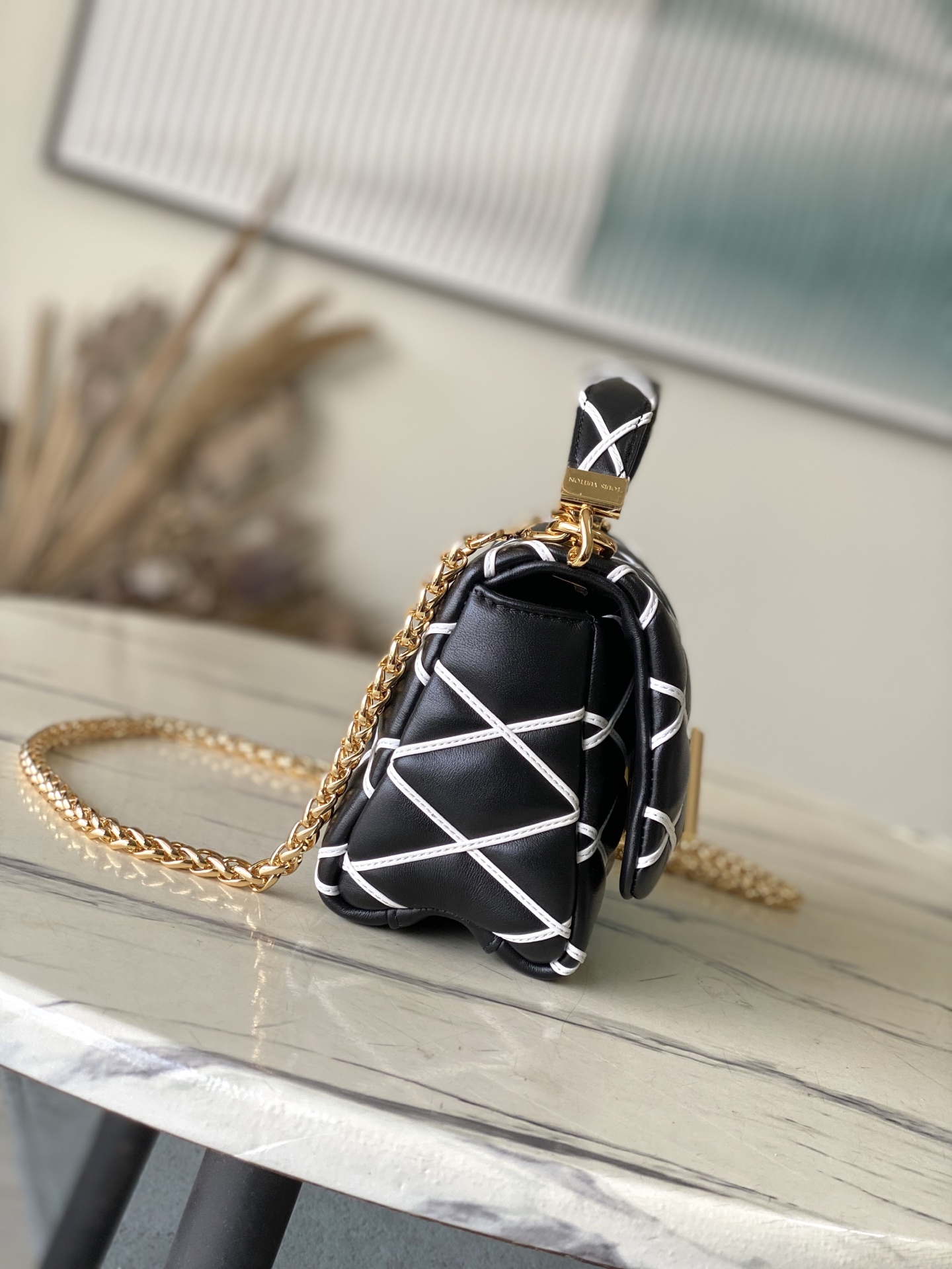 Bagsaaa LV M14849 GO-14 PM Black/White - 20cm