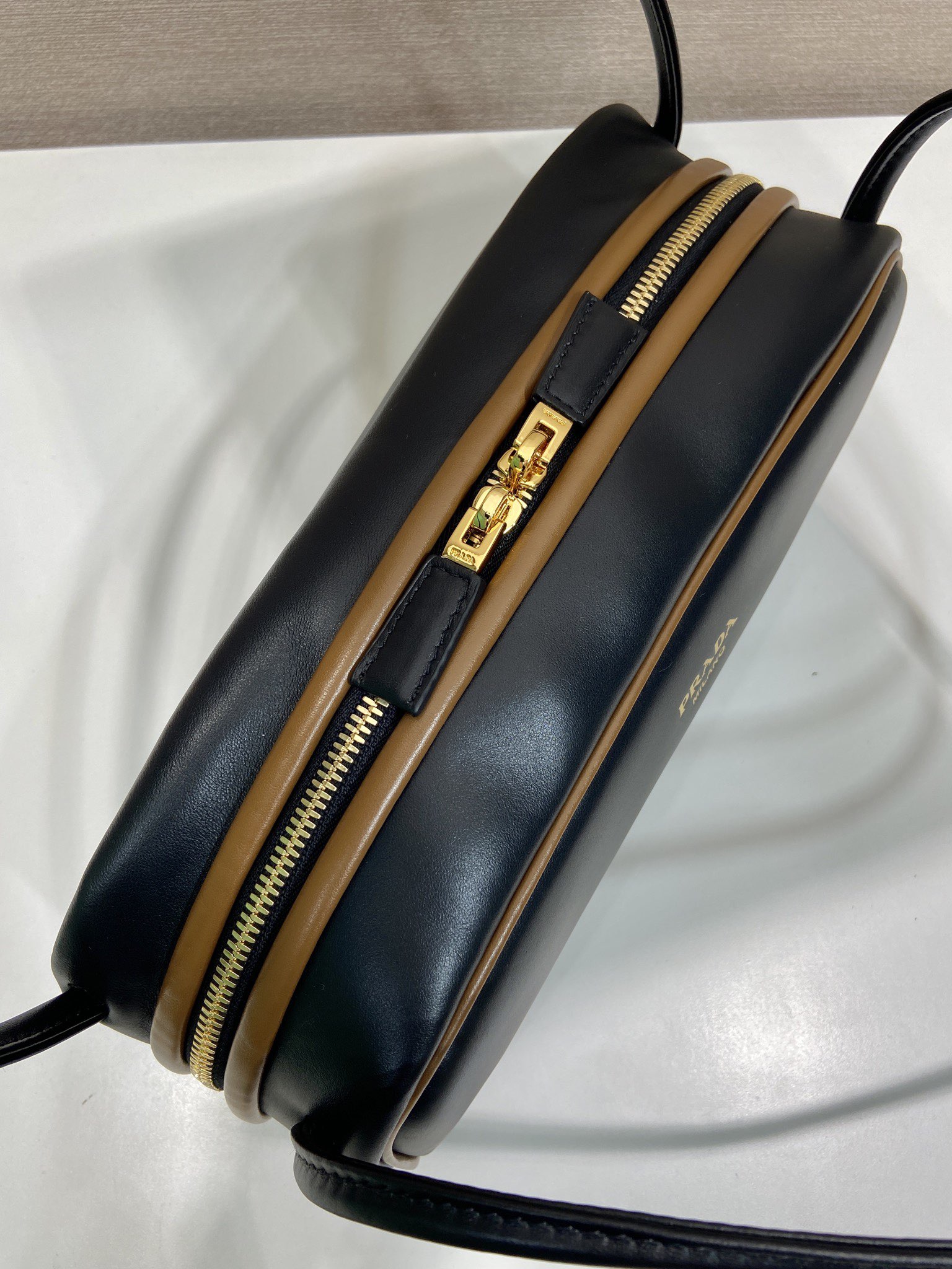 Bagsaaa Pra*a Swing smooth leather shoulder bag 1BC249 black - 28cm