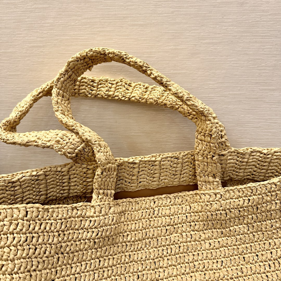 Bagsaaa Y51 Sa1nt Lau*nt S*pple Raffia Tote Bag - 43/54cm