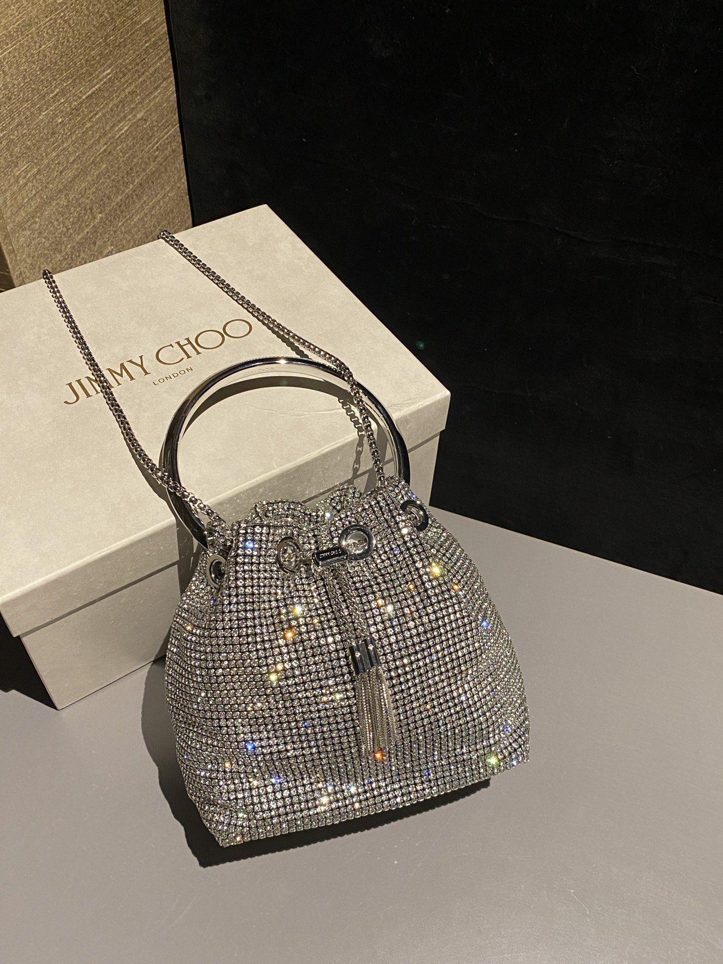 Bagsaaa J1m*y Ch00 Bon Bon Crystal Bag Silver - 16m