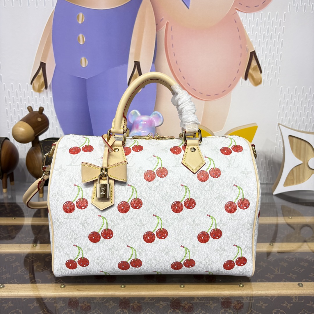 Bagsaaa M14238 LV x TM Speedy Soft Bandoulière 30 Monogram cherry - 30cm