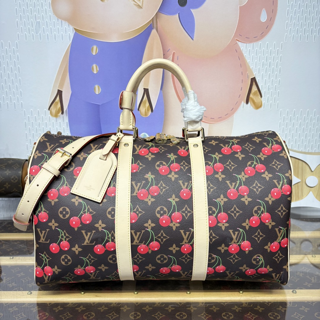 Bagsaaa M13764 LV x TM Keepall Bandoulière 45 cherry - 45cm