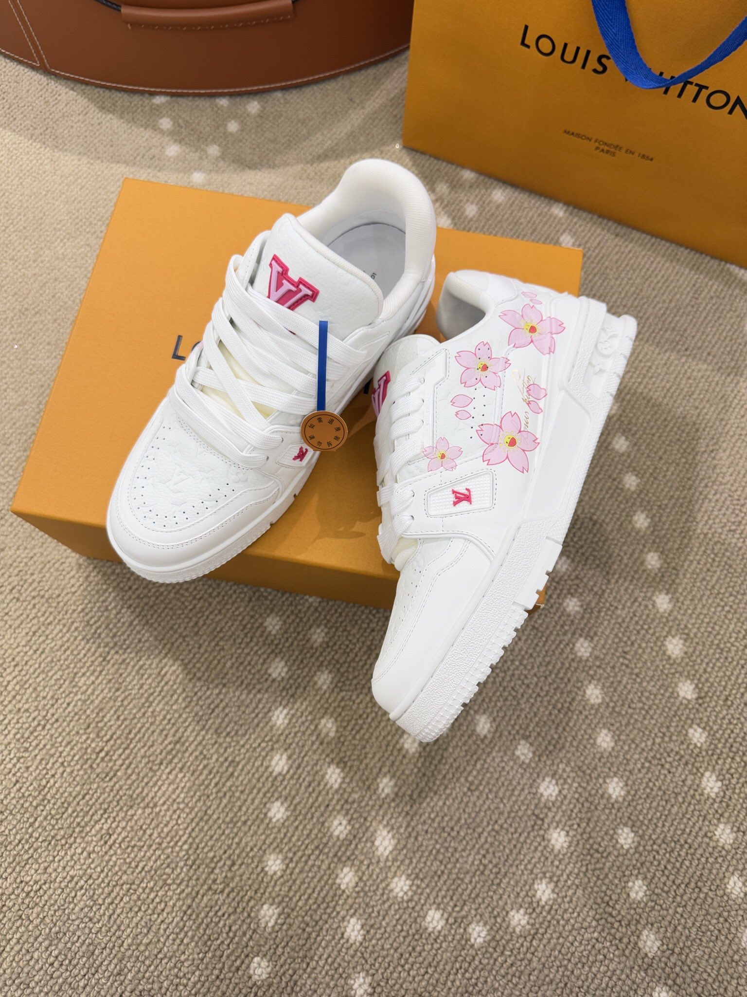 Bagsaaa LV x TM LV Trainer Sneaker Cherry Blossom