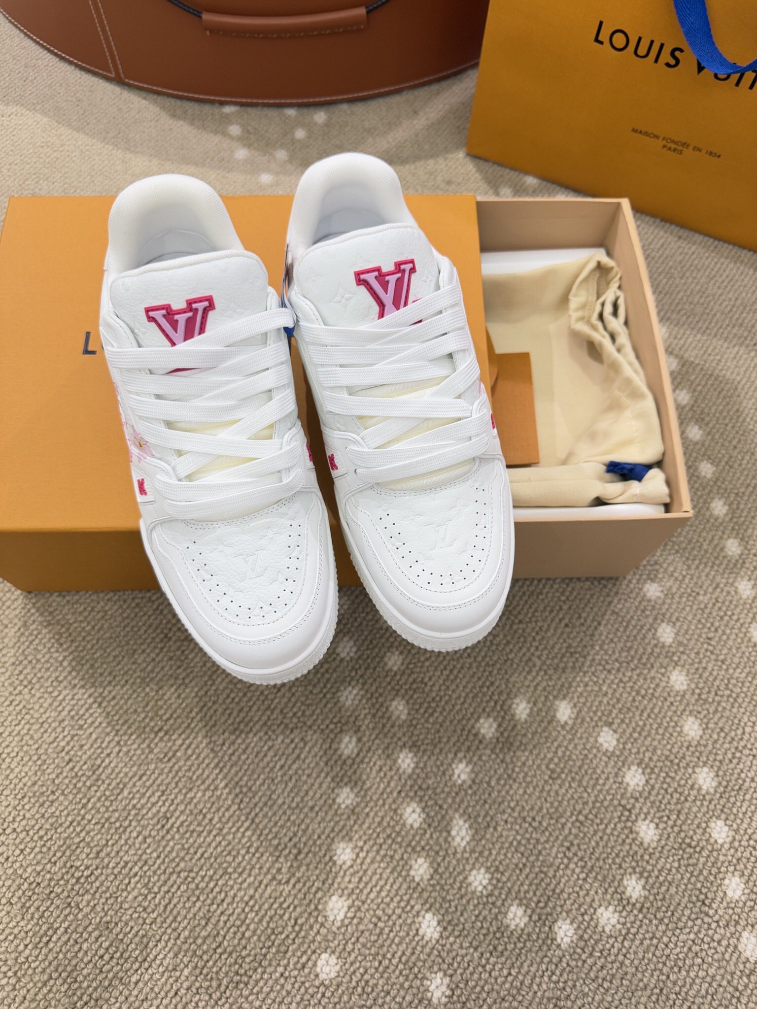Bagsaaa LV x TM LV Trainer Sneaker Cherry Blossom