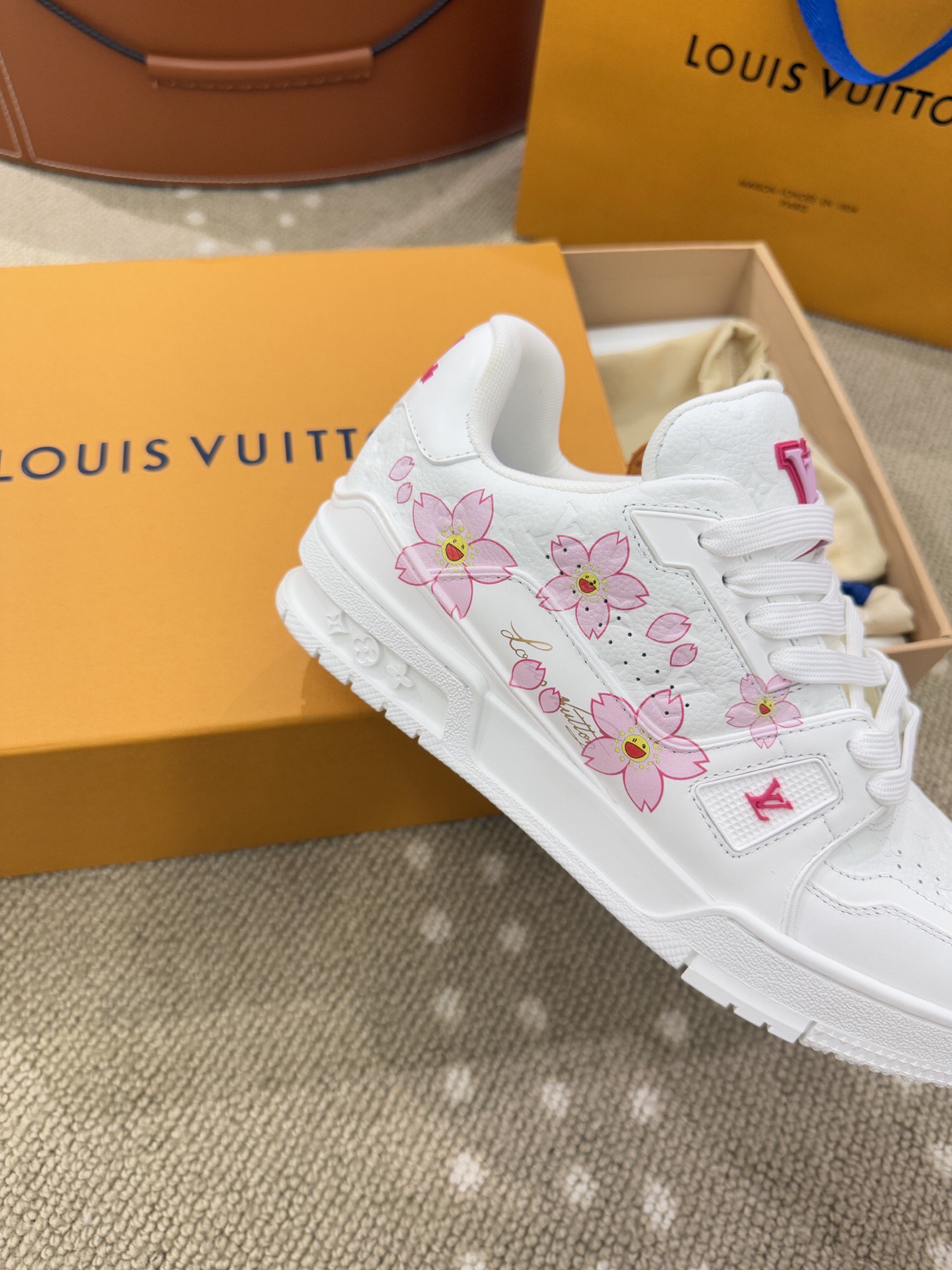 Bagsaaa LV x TM LV Trainer Sneaker Cherry Blossom