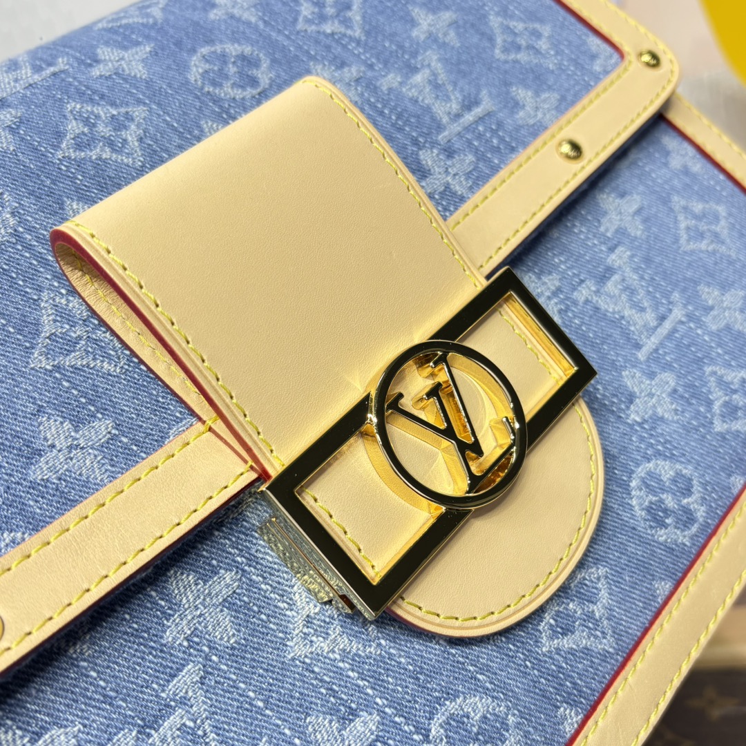 Bagsaaa LV M13319 Dauphine Soft GM Denim Blue - 28cm
