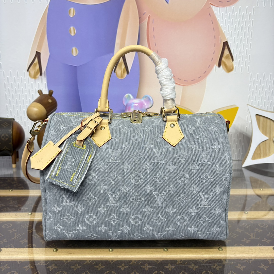 Bagsaaa LV M13344 Nautical Speedy Soft 30 Washed Gray - 30cm