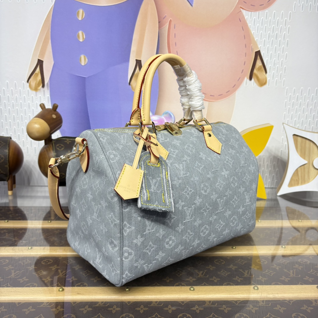 Bagsaaa LV M13344 Nautical Speedy Soft 30 Washed Gray - 30cm