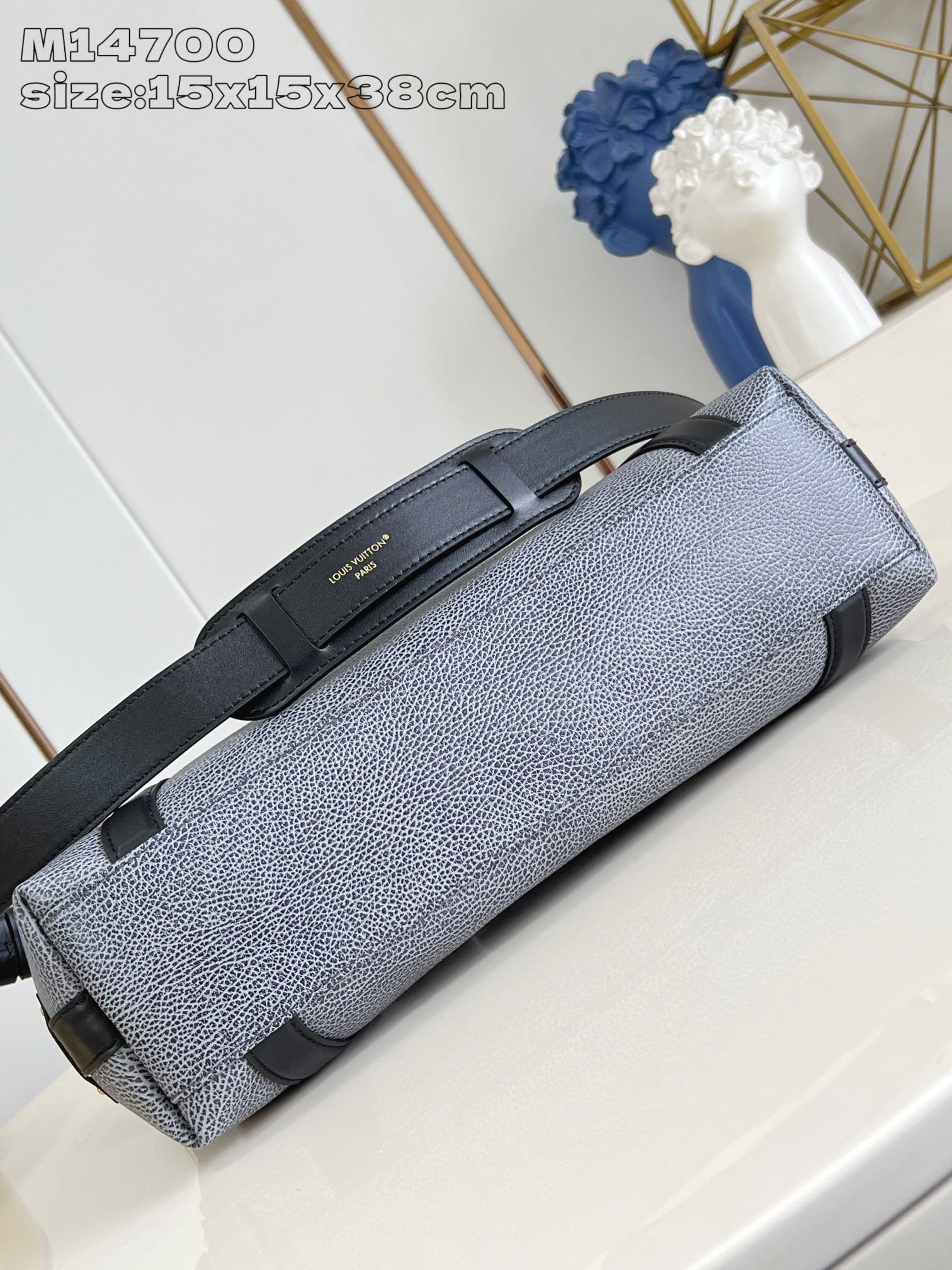 Bagsaaa M14702 SS25 Collection LV Biker MM Dark Denim - 38cm