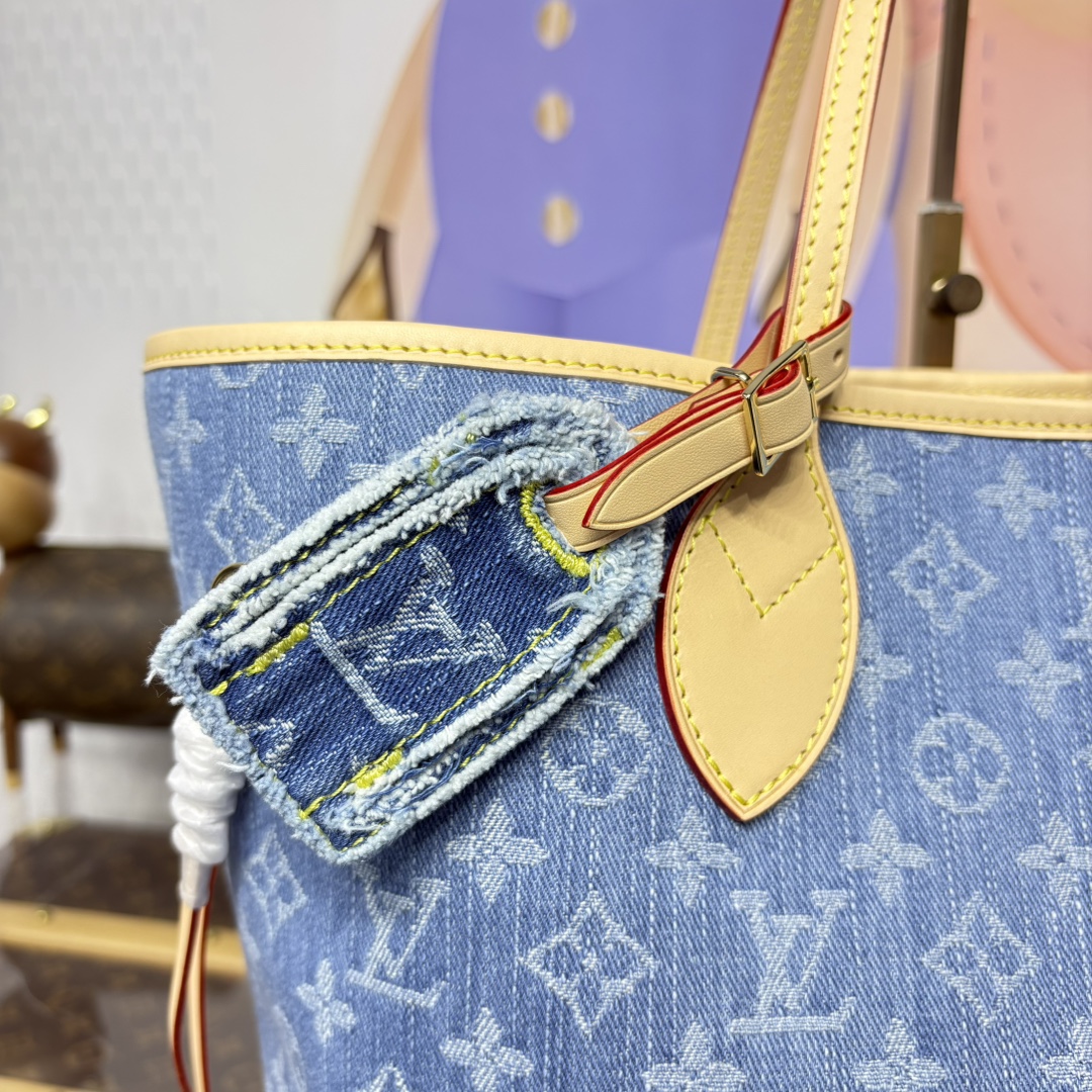 Bagsaaa LV M13192 Neverfull MM Denim Blue - 31cm