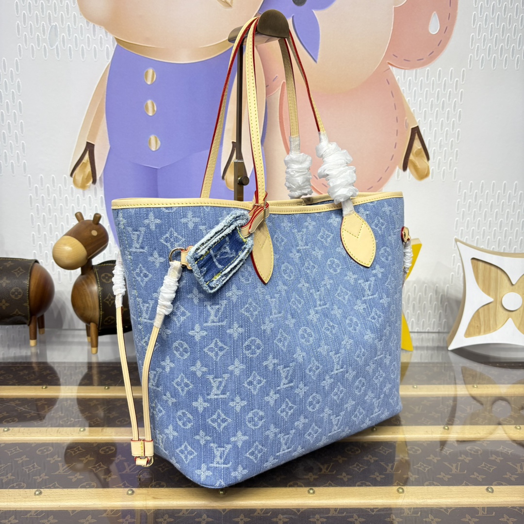 Bagsaaa LV M13192 Neverfull MM Denim Blue - 31cm